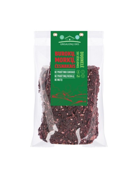 Duona, burokas, morka, česnakas, užkandis, daržovės, vegan, be gliuteno, be miltų, raw, be cukraus