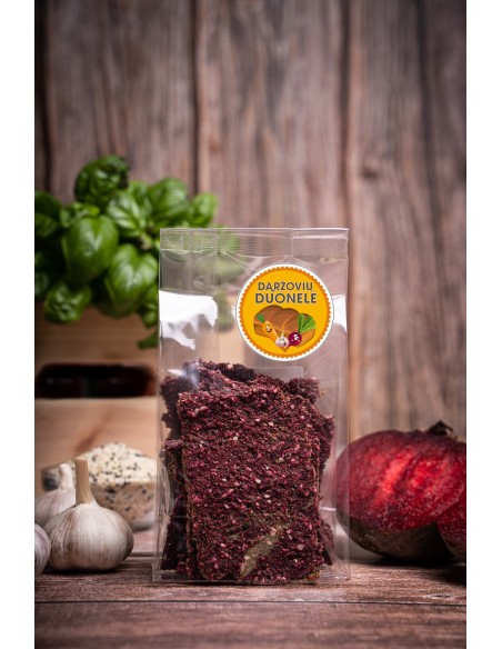 Duona, burokas, morka, česnakas, užkandis, daržovės, vegan, be gliuteno, be miltų, raw, be cukraus