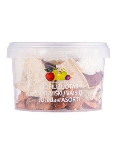 Liofilizuotas lietuviškų vaisių asorti su ledais