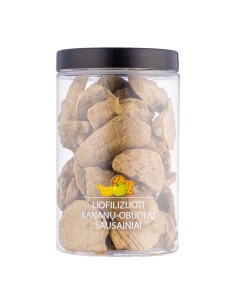 Liofilizuoti bananų sausainiai su obuoliais, sveikas maistas, be cukraus 2
