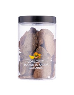 Liofilizuoti bananų sausainiai su kakava, sveikas maistas, be cukraus 2