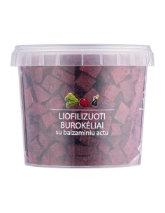 Liofilizuoti burokėliai su balzaminiu actu, sveikas uždandis, vegan