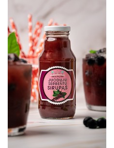 Juodieji serbentai, sirupas, limonadas, gėrimas, mažiau cukraus 2