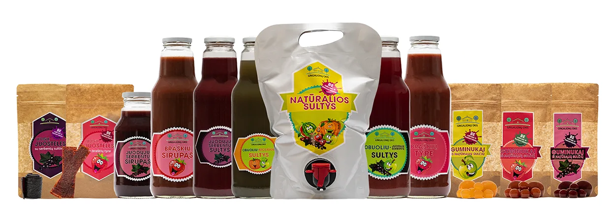 Grigaliūnų ūkio uogų produktai
